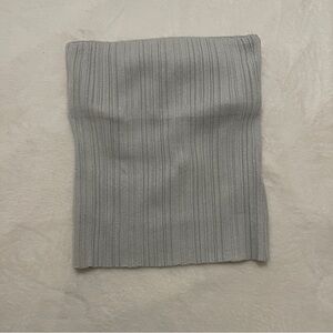 Madewell Silver Glitter Strapless Top